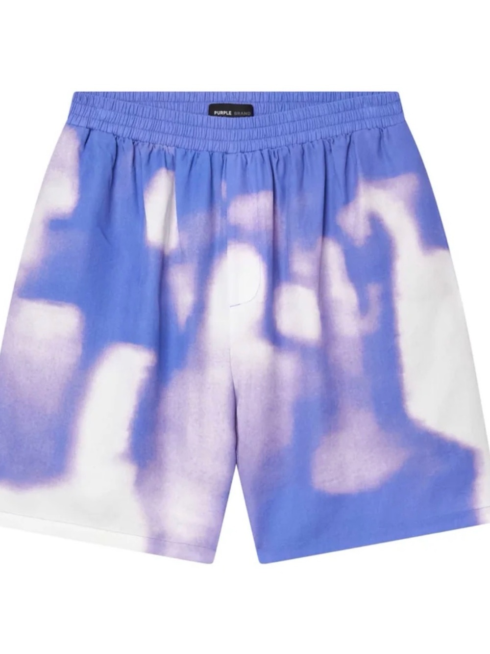 Purple Brand Men’s Athletic Tie-Dye Shorts in Blue & White